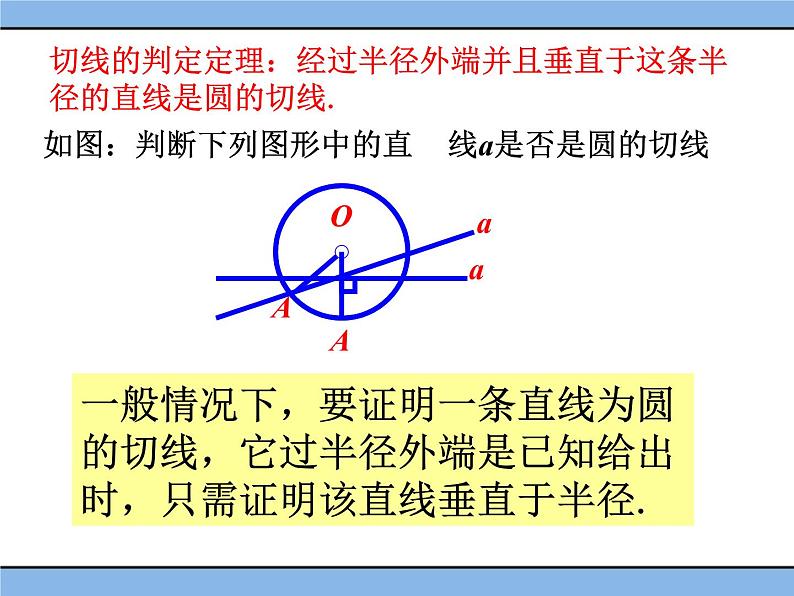 北京课改版 数学九年级上册  22.2 圆的切线 课件07