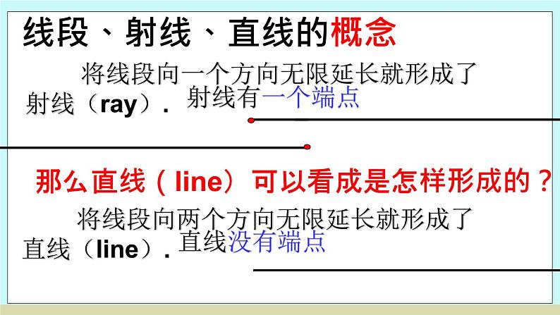 北京课改版 3.5 直线、射线、线段 课件 +学案05