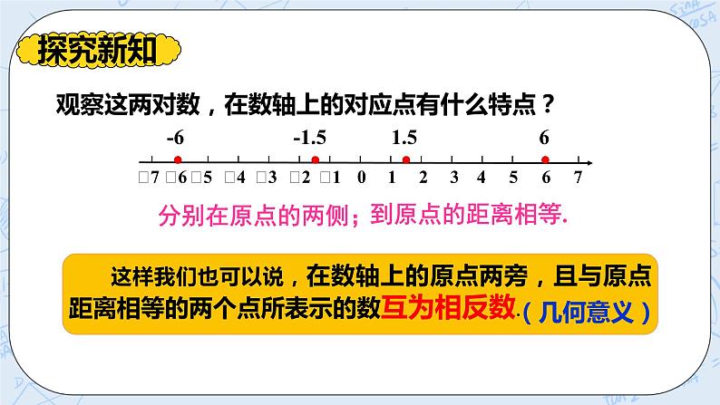 华师数学七年级上册 2.3《相反数》PPT课件04