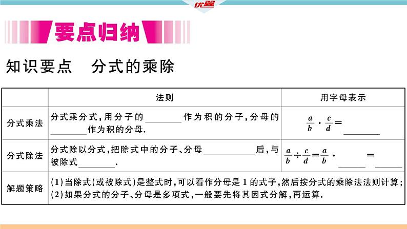 数学八年级上册15.2.1  第1课时  分式的乘除课件PPT第3页