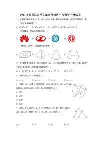 2023年黑龙江省哈尔滨市阿城区中考数学一模试卷（含解析）