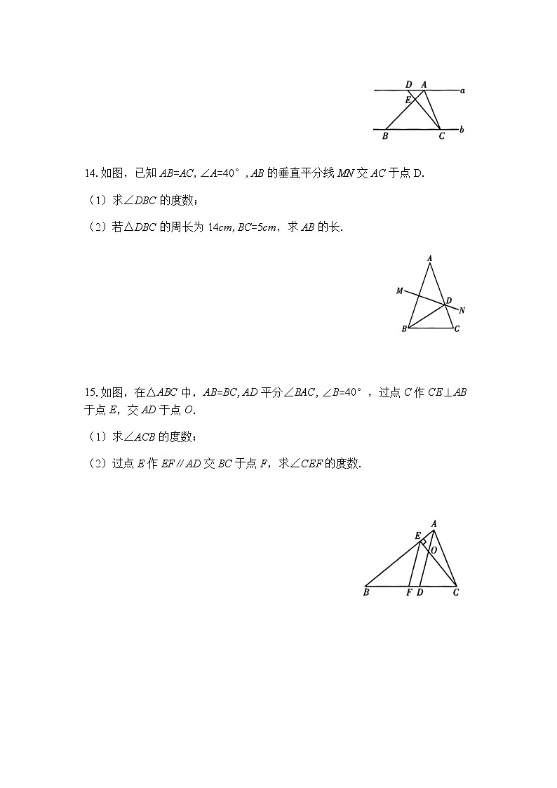 （北师大版）数学七年级下册专题复习：几何计算练习（含答案）第3页