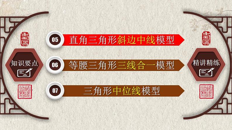 2023年中考数学二轮复习必会几何模型剖析--1.2 与“中点”有关的模型②（平分模型）（精品课件）03