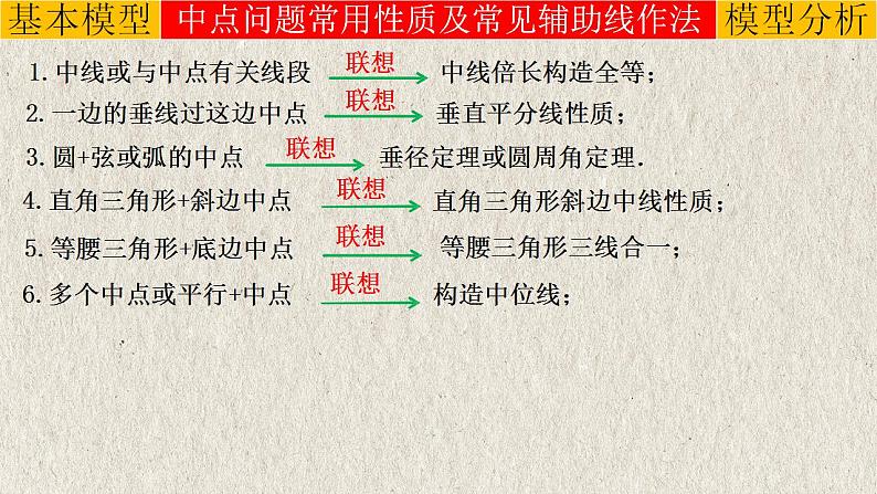 2023年中考数学二轮复习必会几何模型剖析--1.1 与“中点”有关的模型①（平分模型）（精品课件）02