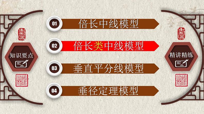 2023年中考数学二轮复习必会几何模型剖析--1.1 与“中点”有关的模型①（平分模型）（精品课件）08