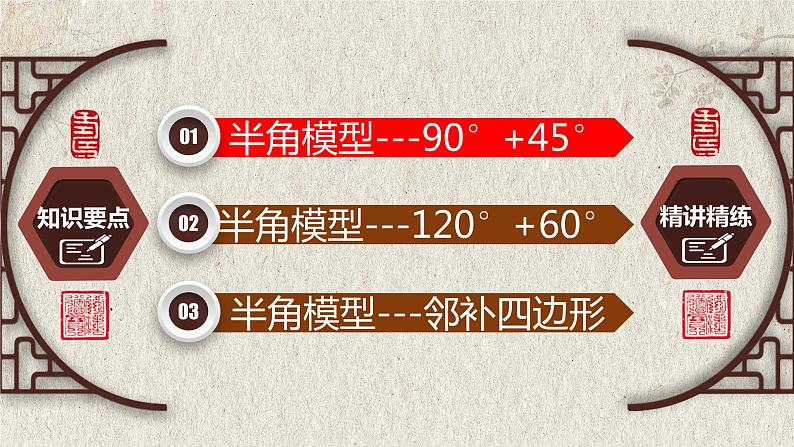 2023年中考数学二轮复习必会几何模型剖析--3.4 “半角”模型（旋转）（全等模型）（精品课件）03