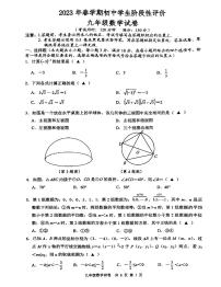 2023年江苏省泰州市兴化市九年级学生阶段性评价数学试卷（含答案）