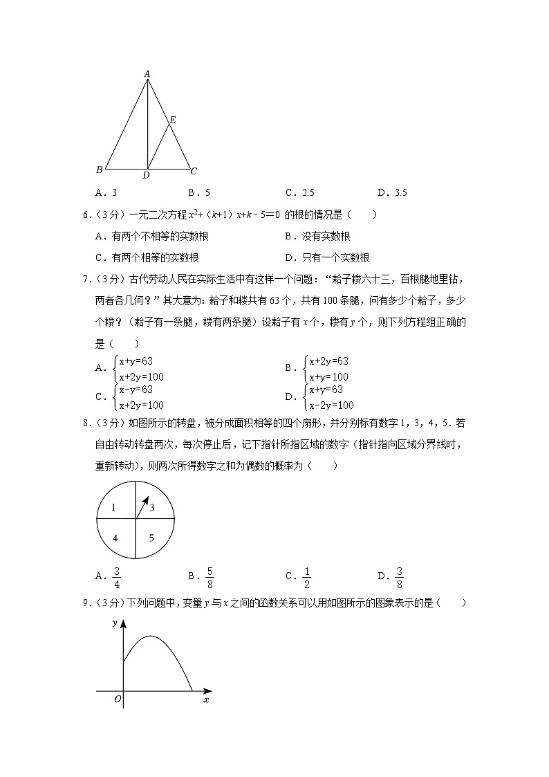 2023年河南省许昌市禹州市第一次中考模拟数学试题（含答案）第2页