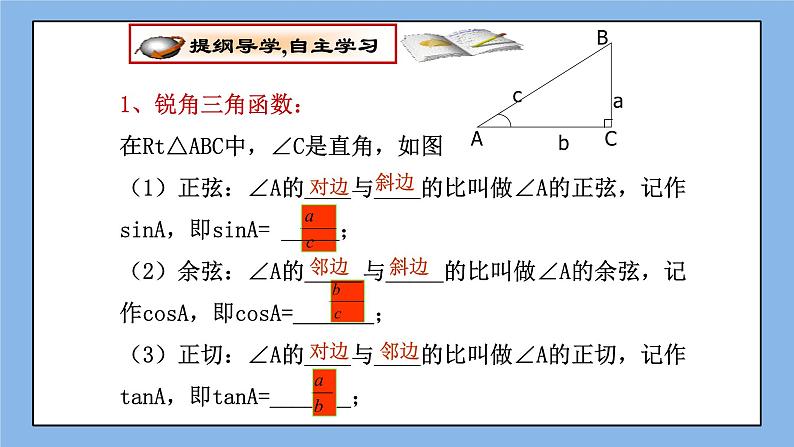 鲁教版五四制数学九上《直角三角形的边角关系》复习课件第3页