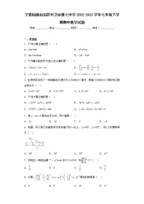 宁夏回族自治区中卫市第七中学2022-2023学年七年级下学期期中数学试题(含答案)