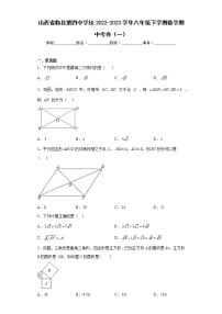 山西省临县第四中学校2022-2023学年八年级下学期数学期中考卷（一）(含答案)