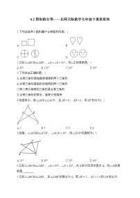 北师大版2 图形的全等课时作业