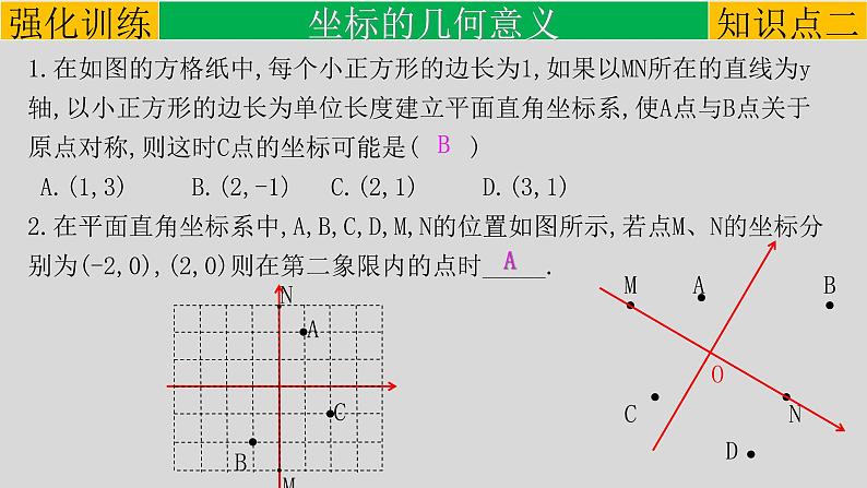 (通用版)中考数学一轮复习练习课件专题3.1 平面直角坐标系与函数 (含答案)第7页