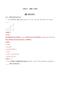 中考数学一轮复习考点巩固练习专题27  特殊三角形（教师版）