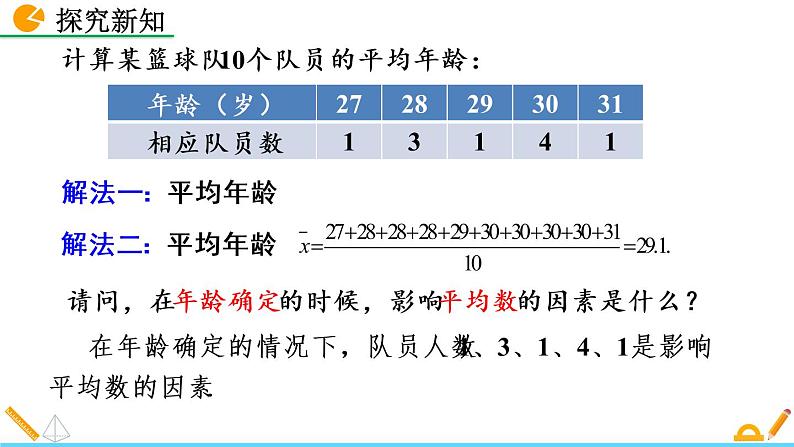 数学八年级下册20.1.1 平均数（第1课时）课件PPT第5页