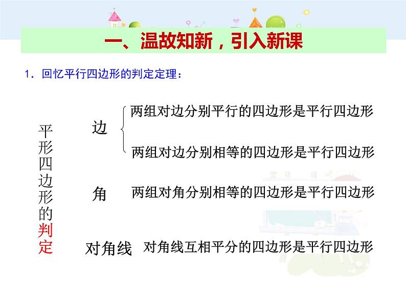 数学八年级下册2013-2014学年八年级数学下册课件：18.1.2 平行四边形的判定（第2课时）教案第2页