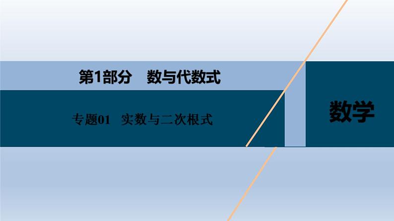 中考数学二轮复习考点精讲课件专题01  实数与二次根式 (含答案)第1页