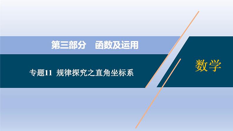 中考数学二轮复习考点精讲课件专题11  规律探究之直角坐标系 (含答案)第1页