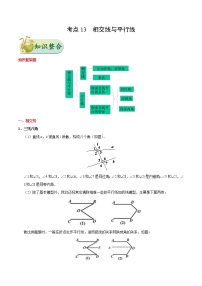 中考数学一轮复习考点过关练习考点13 相交线与平行线 (含答案)