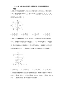 2023年九年级中考数学专题训练：规律问题附答案