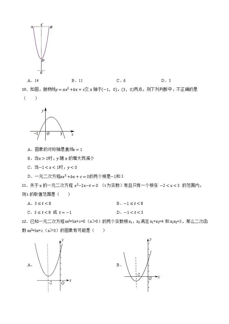 2023年中考数学二轮专项练习：二次函数图像与一元二次方程的综合应用附答案第3页