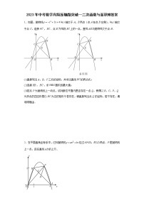 2023年中考数学高频压轴题突破—二次函数与面积附答案