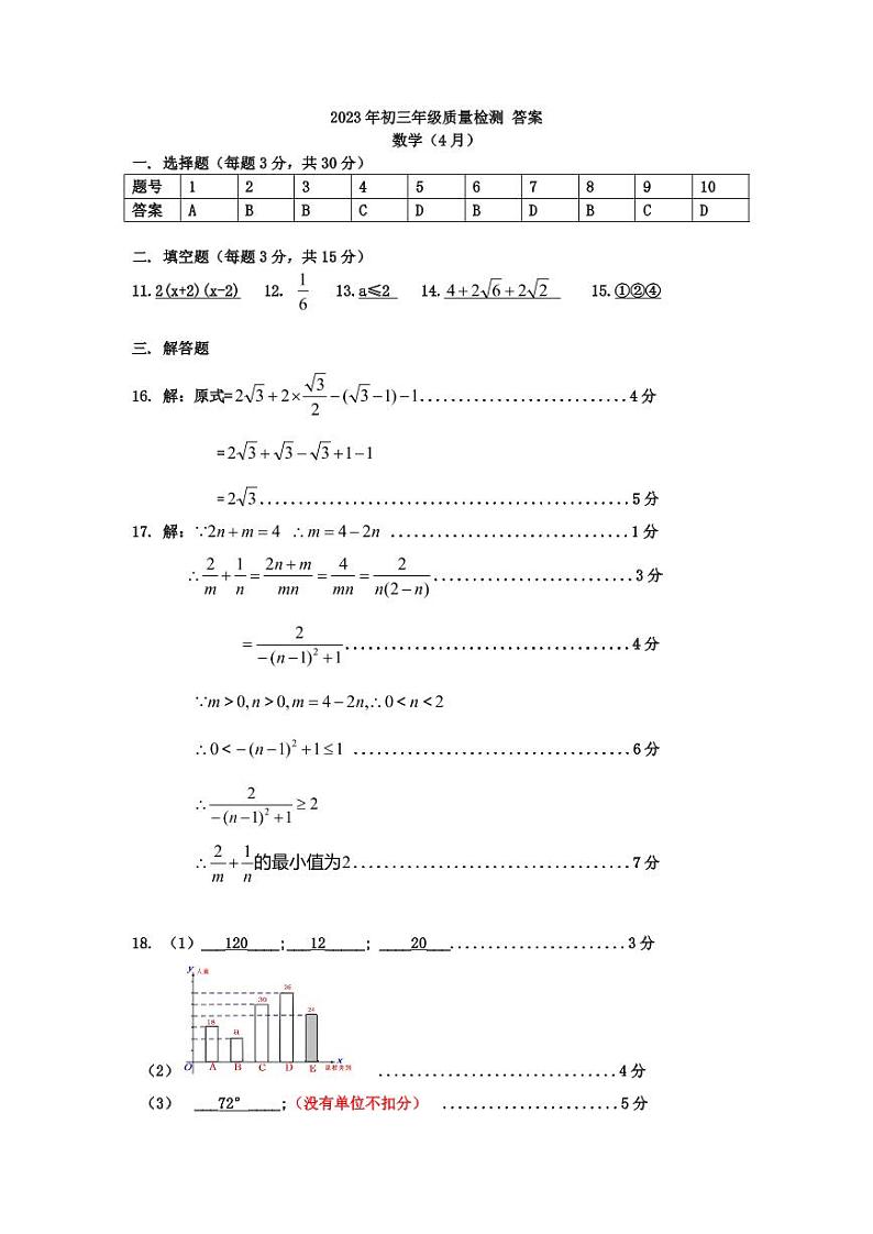 15.2023.4.17-18深圳市35校联考数学试卷答案第1页
