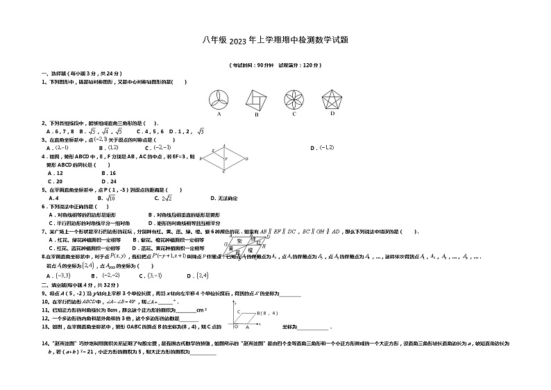 湖南省岳阳市华容县东山中学2022—2023学年下学期期中测试八年级数学试题第1页