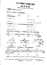 2023年黄冈市八年级期中考试数学试卷（附答案）