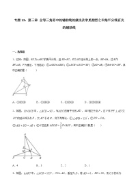 中考数学二轮复习培优专题13全等三角线中的辅助线做法及常见题型之和角平分线有关的辅助线 (含答案)