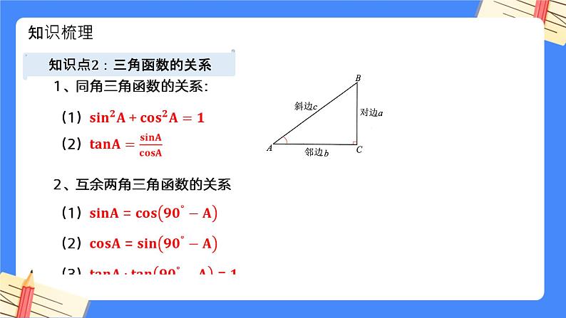 第7章 锐角三角函数【知识梳理】——2022-2023学年苏科版数学九年级下册单元综合复习课件PPT06