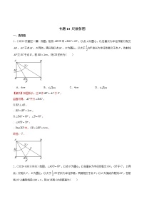 中考数学三轮冲刺考前过关练习专题13 尺规作图（教师版）