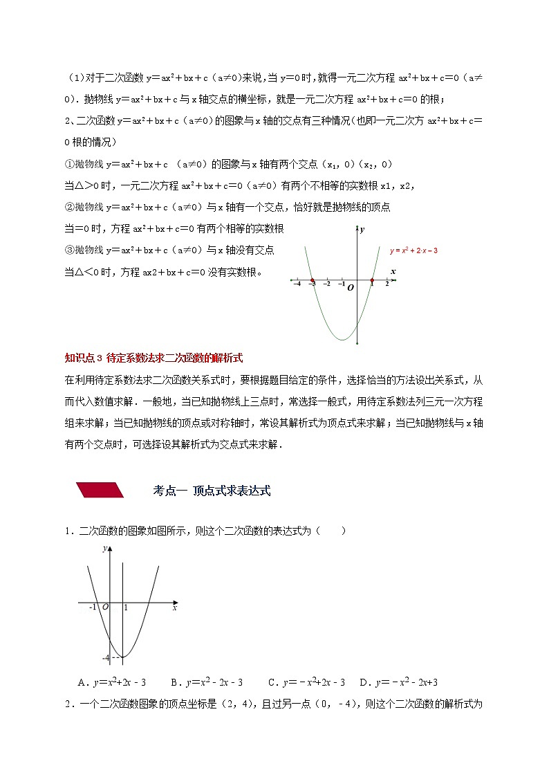 中考数学压轴题满分突破训练  专题02 确定二次函数的表达式02