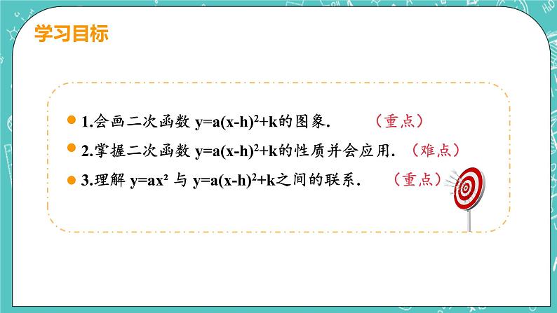 九年级数学人教版上册 第22章 二次函数 22.1 二次函数的图像和性质 22.1.3课时3 y=a(x-h)2+k 课件03