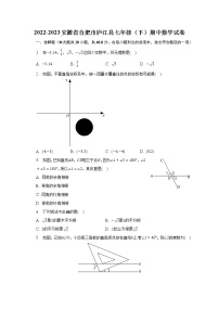 2022-2023安徽省合肥市庐江县七年级（下）期中数学试卷(含解析）