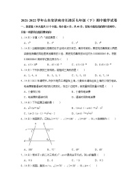 2021-2022学年山东省济南市长清区七年级（下）期中数学试卷