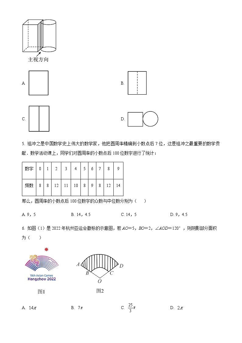 2023年浙江省宁波市北仑区中考一模数学试题第2页