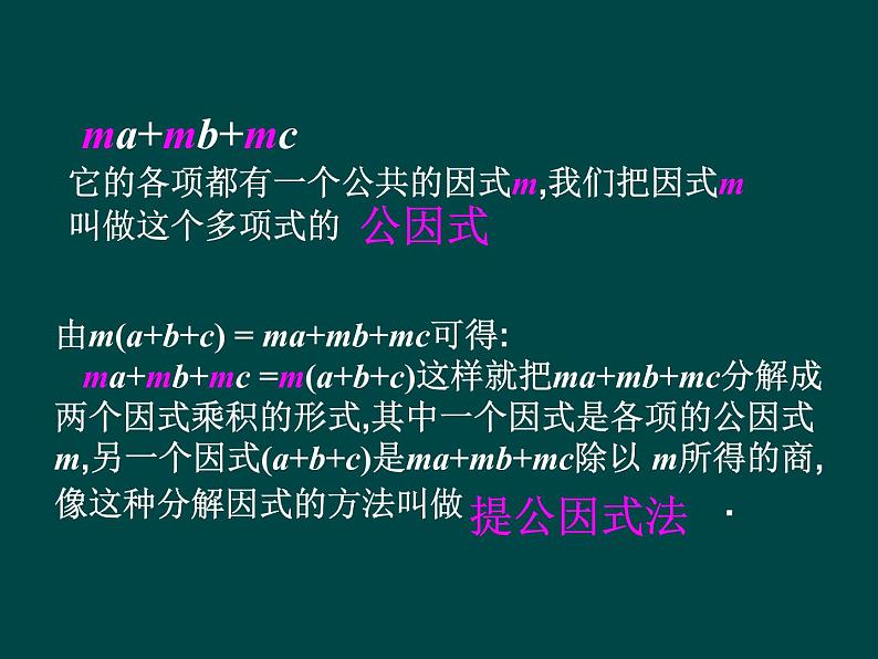 数学八年级上册数学：14.4因式分解（第1课时）课件（人教新课标八年级上）练习题06