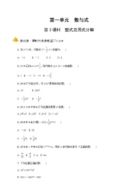 中考数学一轮复习课时练习第3课时  整式及因式分解 (含答案)