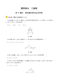 中考数学一轮复习课时练习第19课时  相似图形的判定及性质 (含答案)