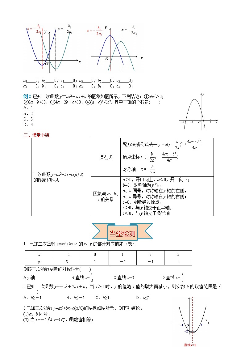 数学九年级上册22.1.4 第1课时 二次函数y=ax2+bx+c的图象和性质第3页