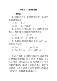 中考数学二轮复习考点解读过关练习专题2　分类讨论思想 (教师版)