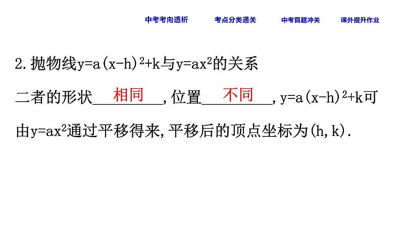 中考数学一轮复习课时练习课件课时19 二次函数的图象与性质 (含答案)第6页