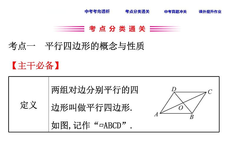 中考数学一轮复习课时练习课件课时32 平行四边形 (含答案)03