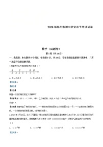 湖南省郴州市2020年中考数学试题（教师版）