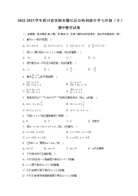 2022-2023学年四川省资阳市雁江区石岭初级中学七年级（下）期中数学试卷（含解析）