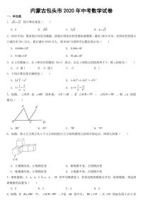 内蒙古包头市2020年中考数学试卷【附参考答案】