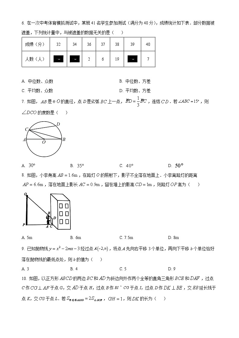 精品解析：2023年浙江省温州市平阳县中考一模数学试题（原卷版）第2页