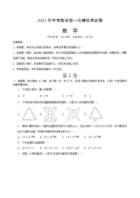 2023年中考第一次模拟考试卷数学（宜昌卷）（考试版）A4