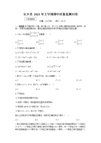 湖南省常德市安乡县+2022-2023学年七年级下学期+数学期中质量监测问卷